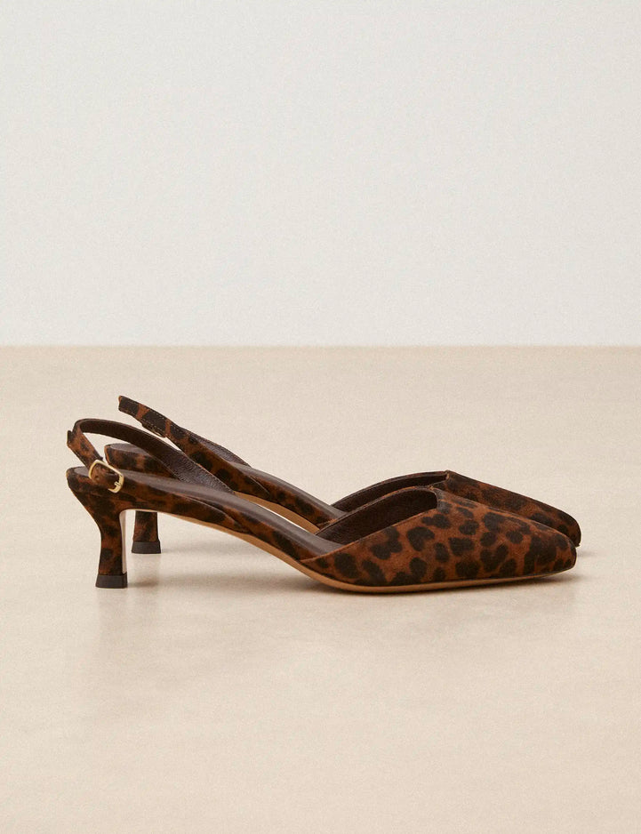 Slingbacks Leather Imprimé Léopard - Numéro 411 - Rivecour