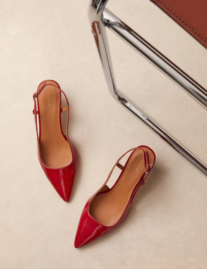 Pumps Leather Patent Red - Numéro 412 - Rivecour