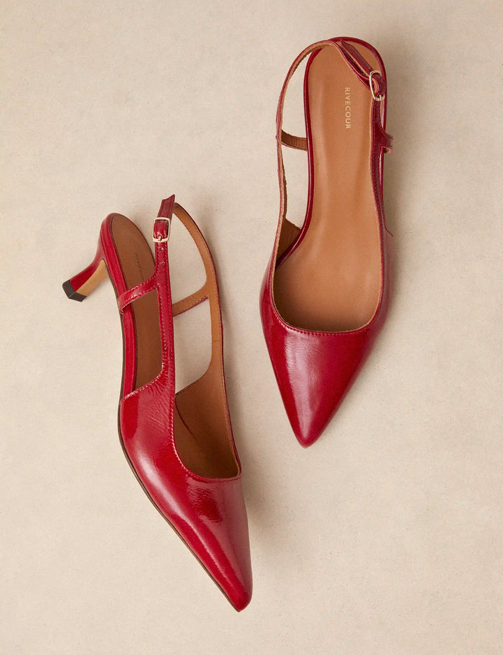 Pumps Leather Patent Red - Numéro 412 - Rivecour