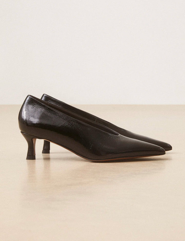 Escarpins Cuir Vernis Noir - Numéro 413 - Rivecour