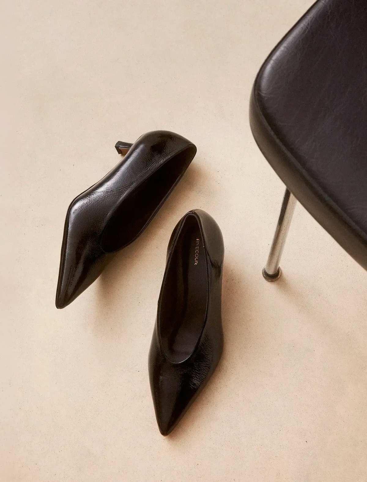 Escarpins Cuir Vernis Noir - Numéro 413 - Rivecour