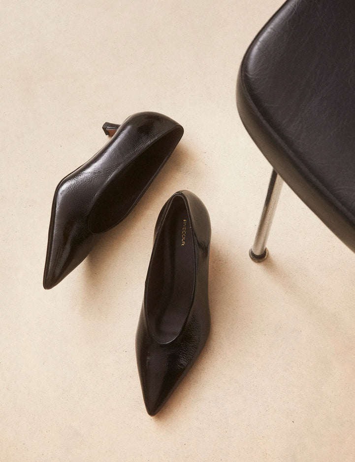 Escarpins Cuir Vernis Noir - Numéro 413 - Rivecour