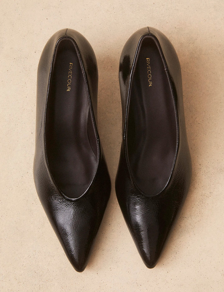 Escarpins Cuir Vernis Noir - Numéro 413 - Rivecour