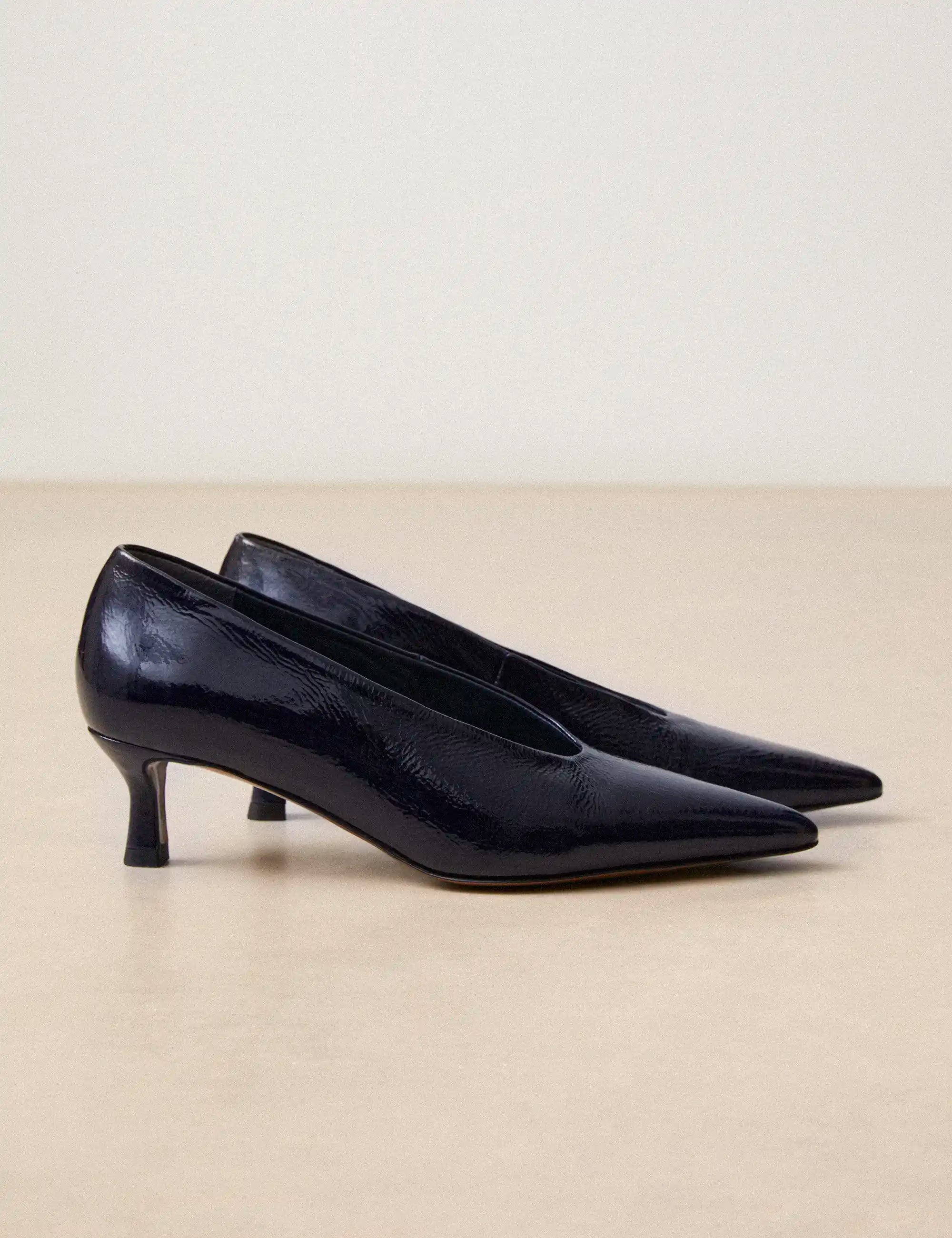 Pumps Leather Patent Navy - Numéro 413 - Rivecour