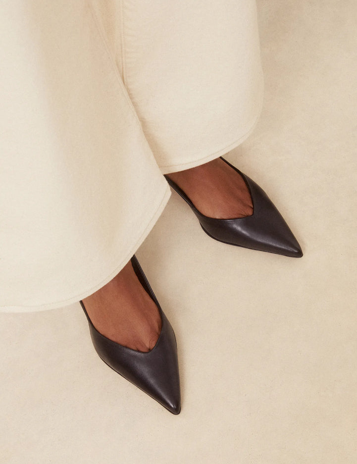 Slingbacks Cuir Nappa Noir - Numéro 417 - Rivecour