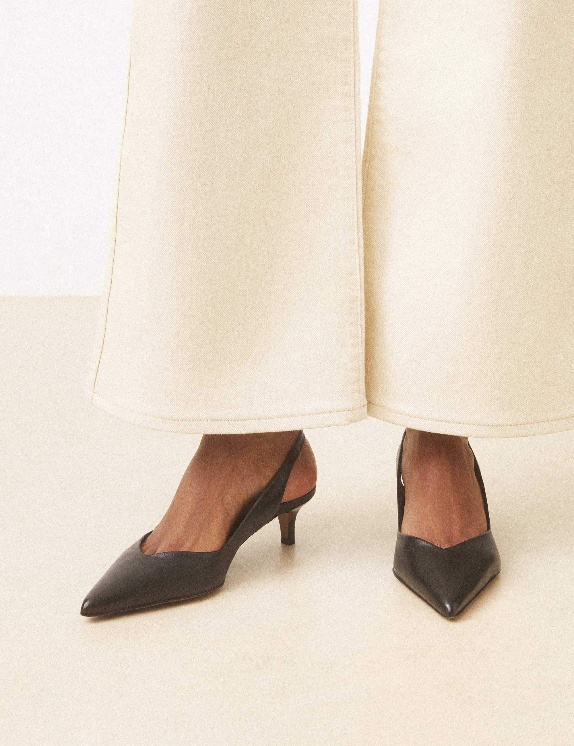 Slingbacks Cuir Nappa Noir - Numéro 417 - Rivecour
