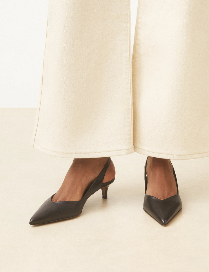 Slingbacks Cuir Nappa Noir - Numéro 417 - Rivecour
