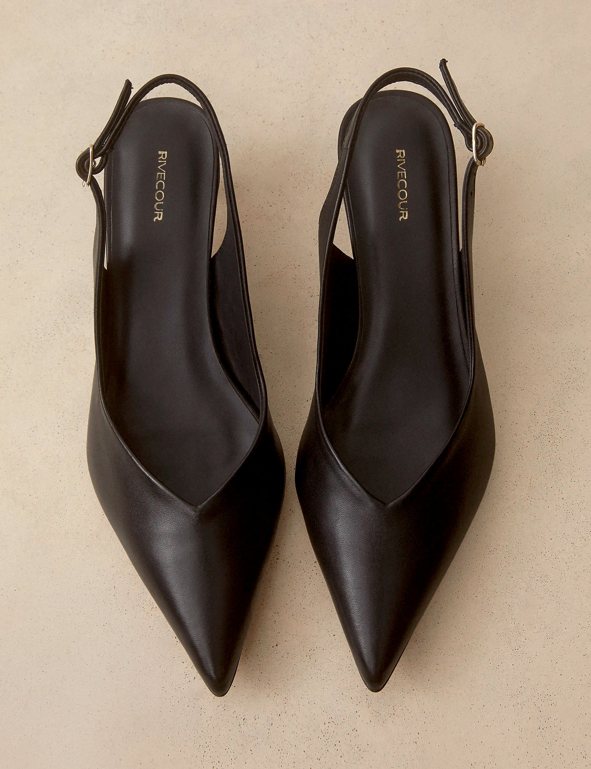 Slingbacks Cuir Nappa Noir - Numéro 417 - Rivecour