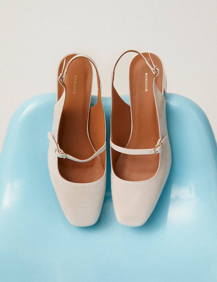 Mary Janes Leather Patent White - Numéro 424 - Rivecour