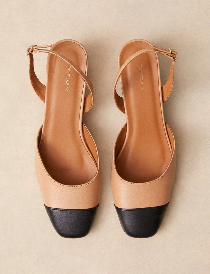 Slingbacks Leather Nappa Camel - Numéro 429 - Rivecour
