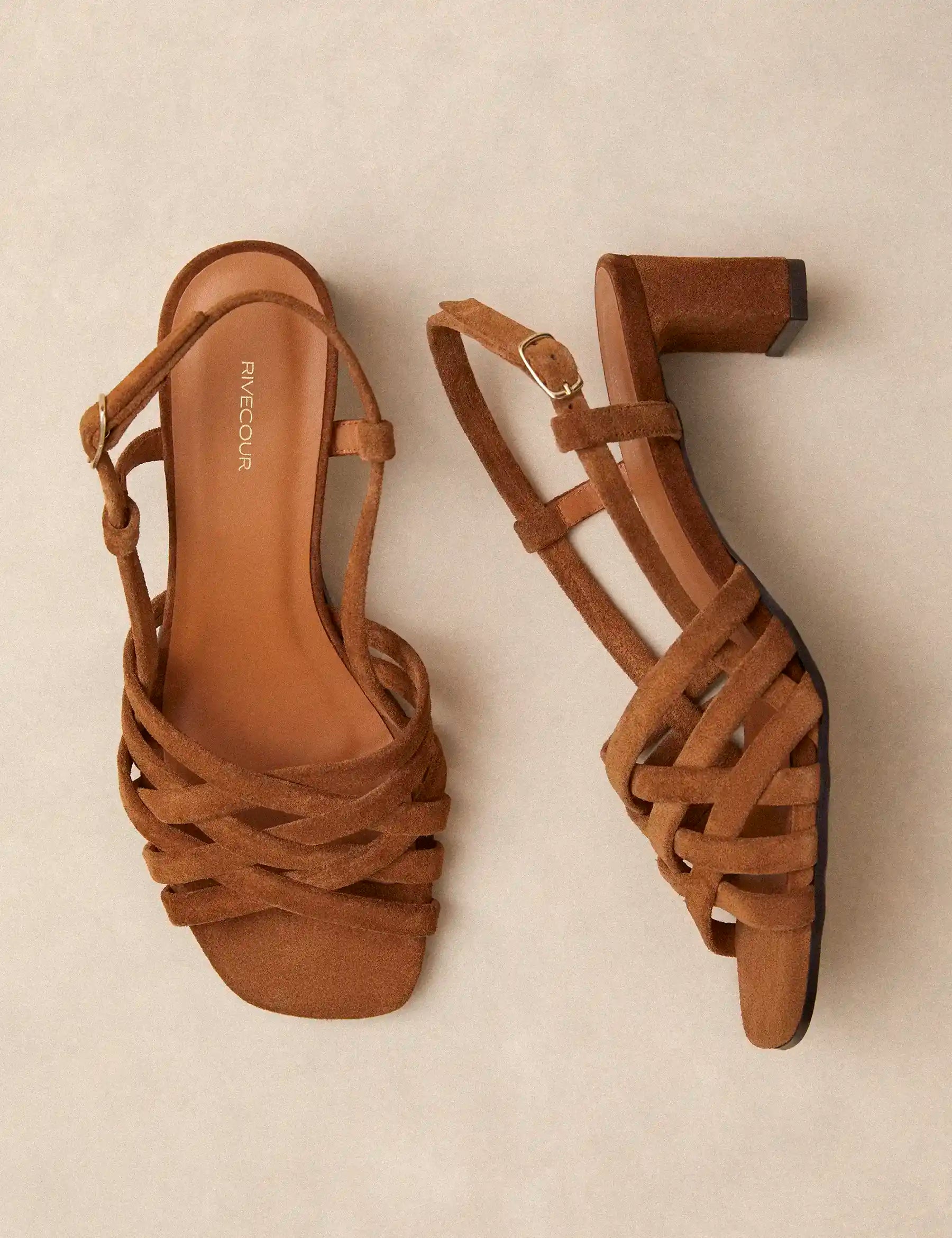 Sandales à Talons Cognac - Numéro 463 - Rivecour