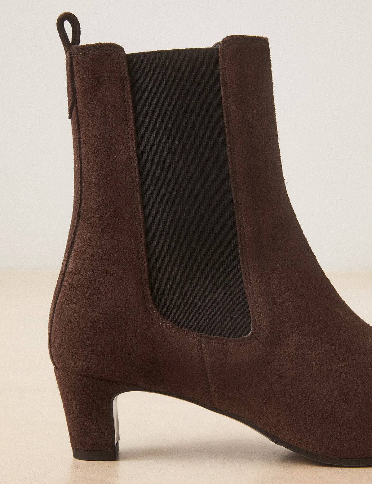 Bottines À Talons Suède Marron Chocolat - Numéro 525 - Rivecour