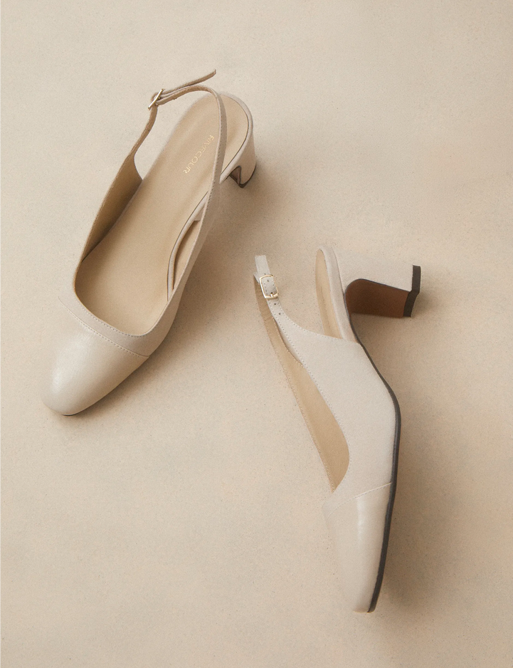 Slingbacks Suede Taupe - Numéro 529 - Rivecour