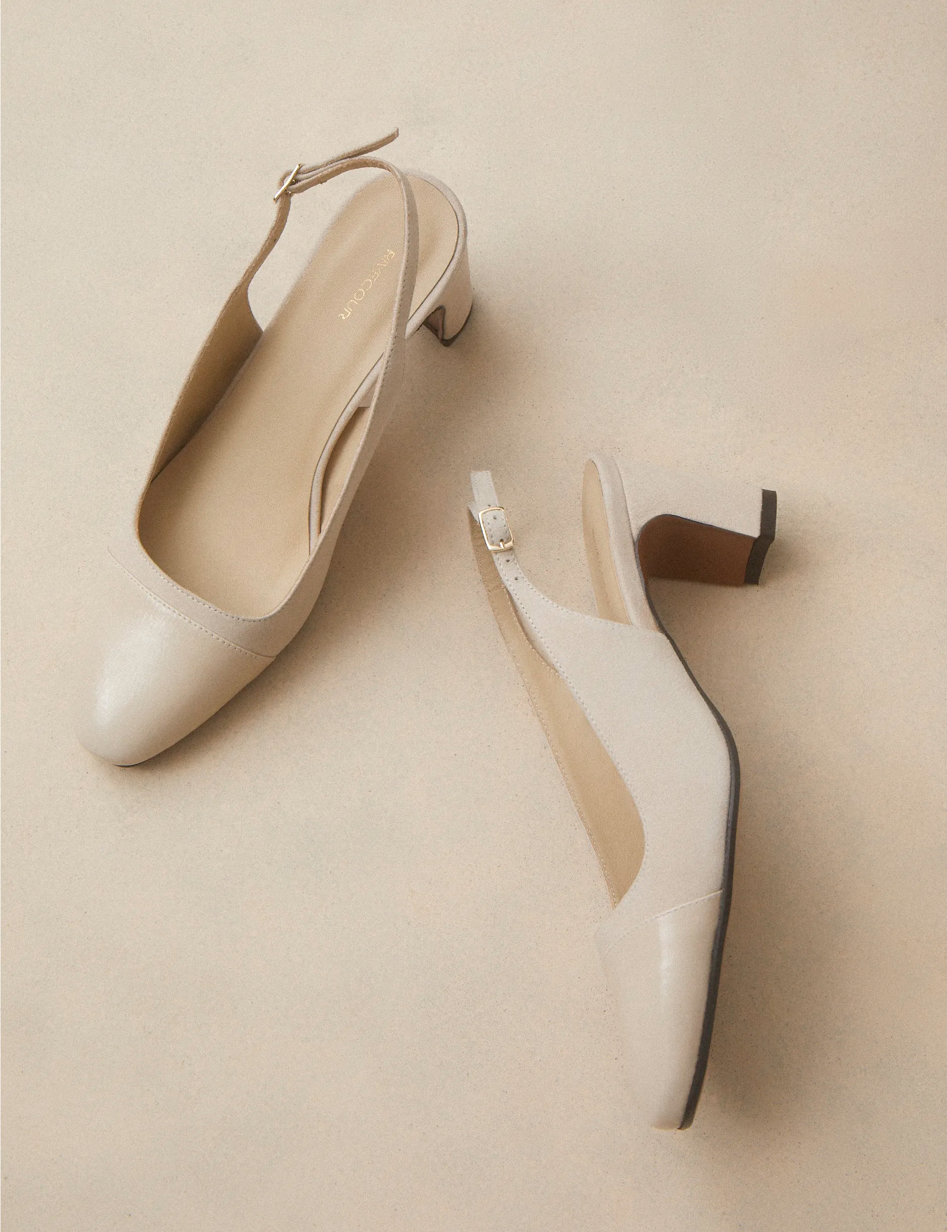 Slingbacks Suede Taupe - Numéro 529 - Rivecour