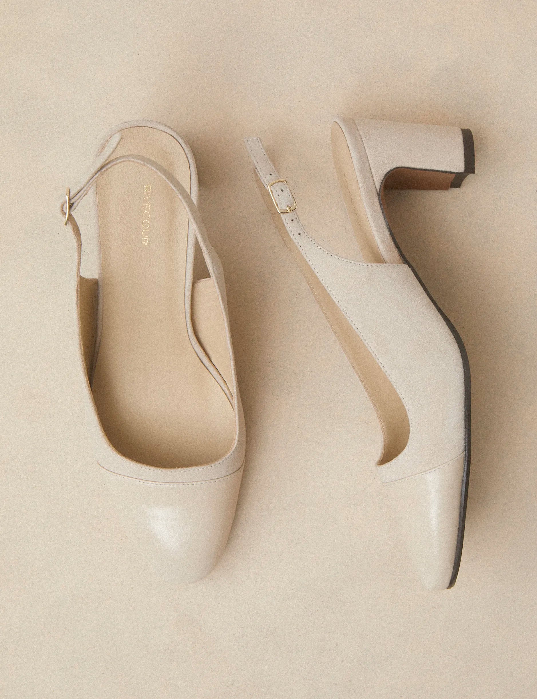 Slingbacks Suede Taupe - Numéro 529 - Rivecour