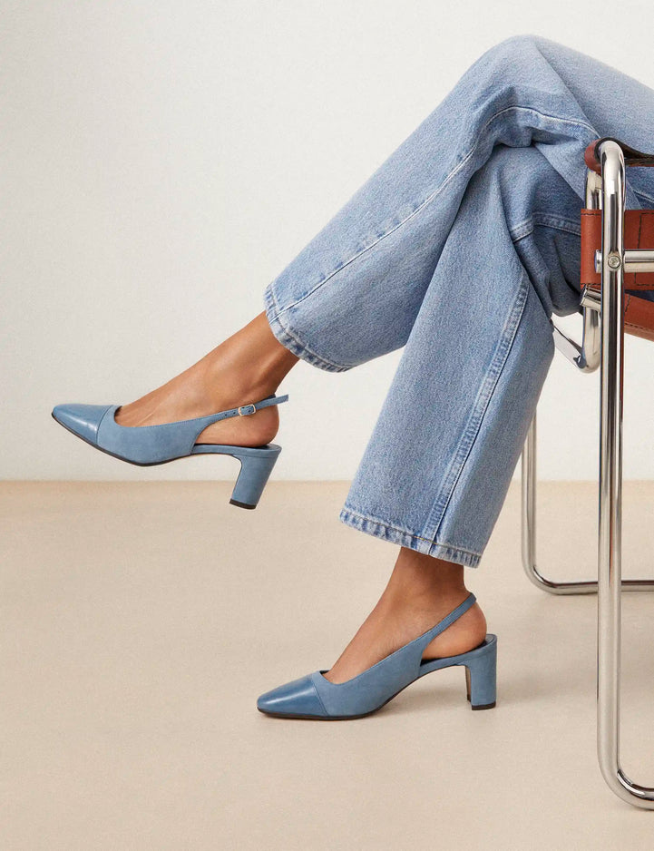 Slingbacks Suède Denim - Numéro 529 - Rivecour