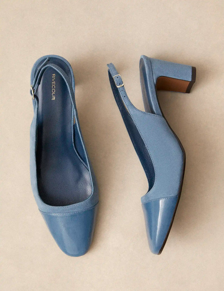 Slingbacks Suède Denim - Numéro 529 - Rivecour