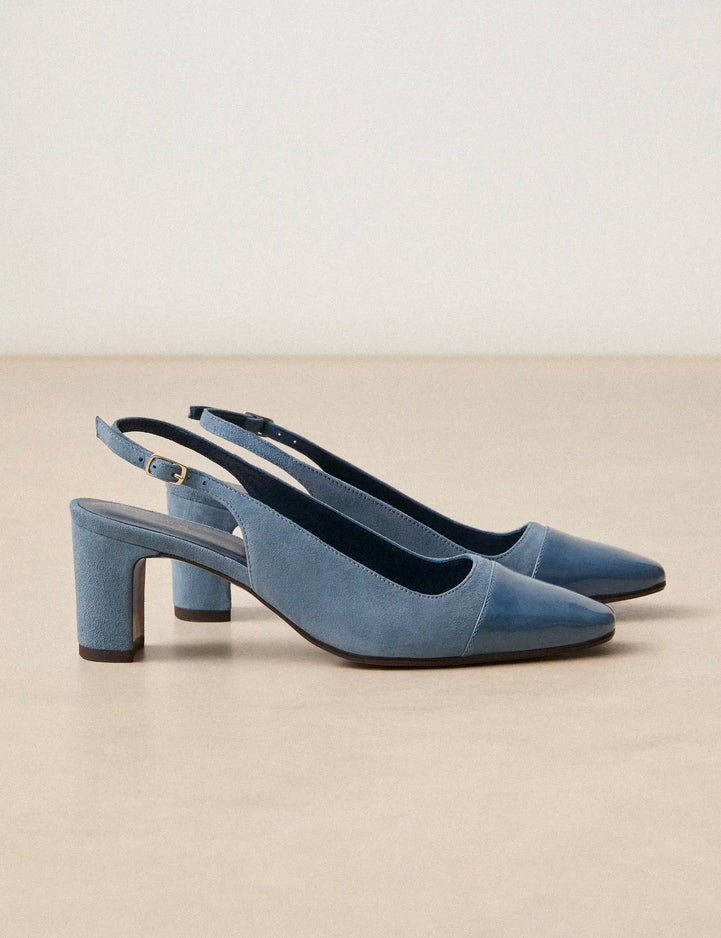 Slingbacks Suède Denim - Numéro 529 - Rivecour