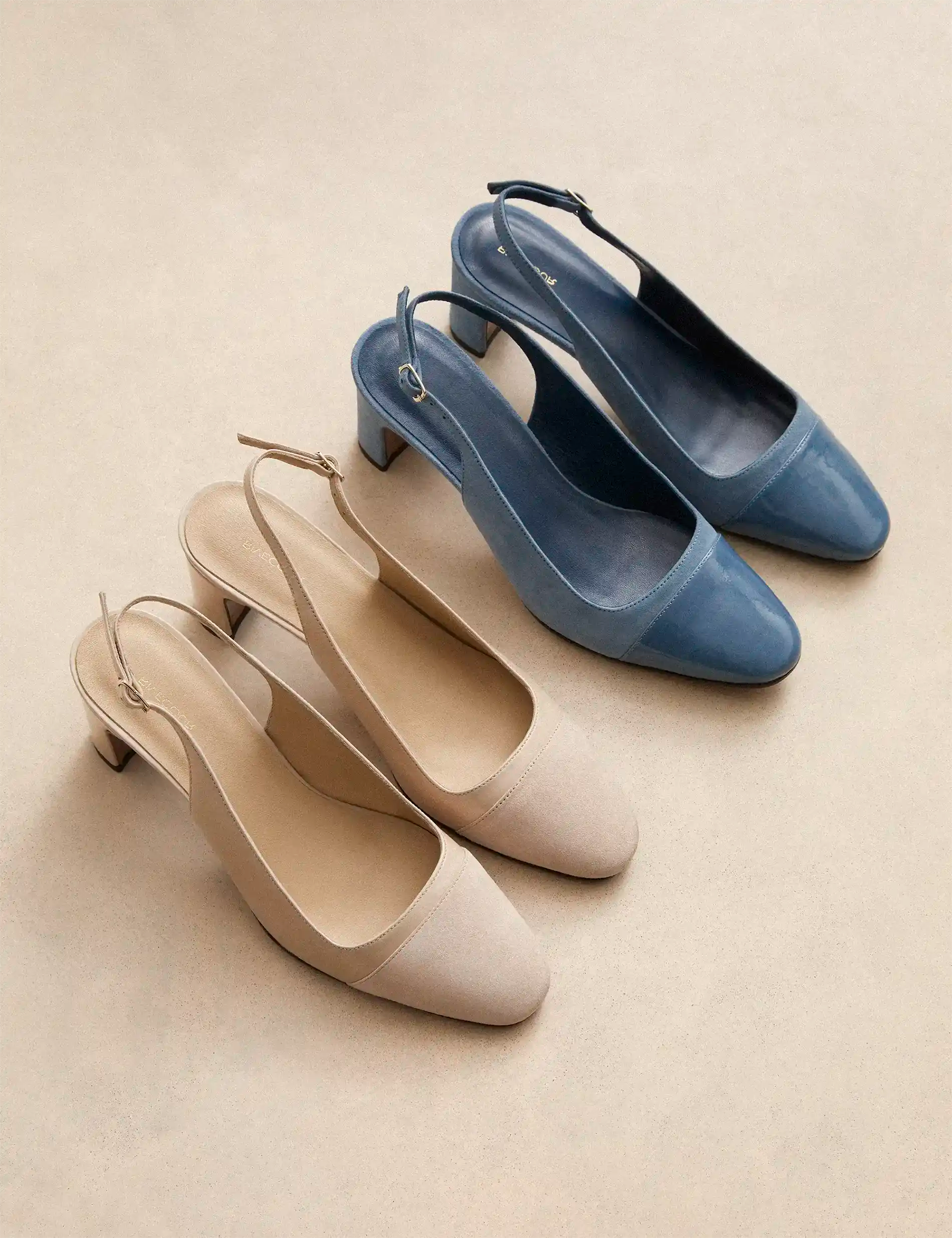 Slingbacks Suede Taupe - Numéro 529 - Rivecour