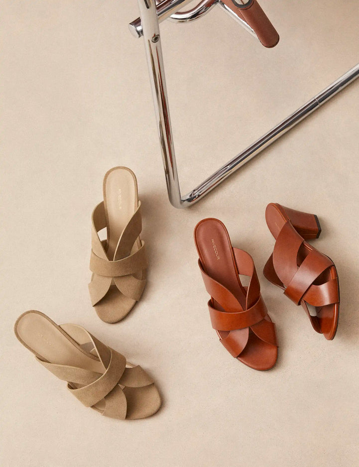 Mules Suede Beige - Numéro 561 - Rivecour
