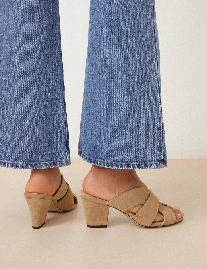 Mules Suede Beige - Numéro 561 - Rivecour
