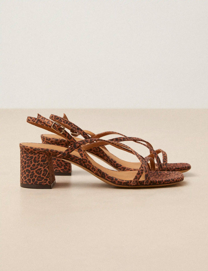 Sandales à talons Cuir Imprimé Léopard - Numéro 576 - Rivecour