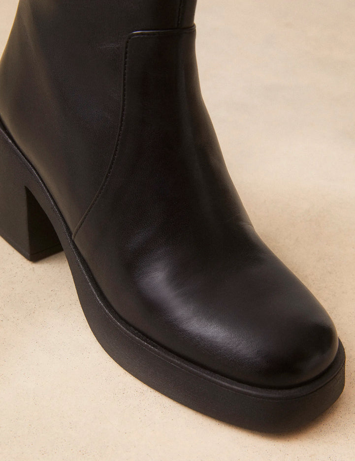 Bottines À Talons Cuir Nappa Noir - Numéro 582 - Rivecour