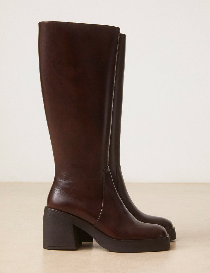 Bottes Cuir Marron Chocolat - Numéro 589 - Rivecour