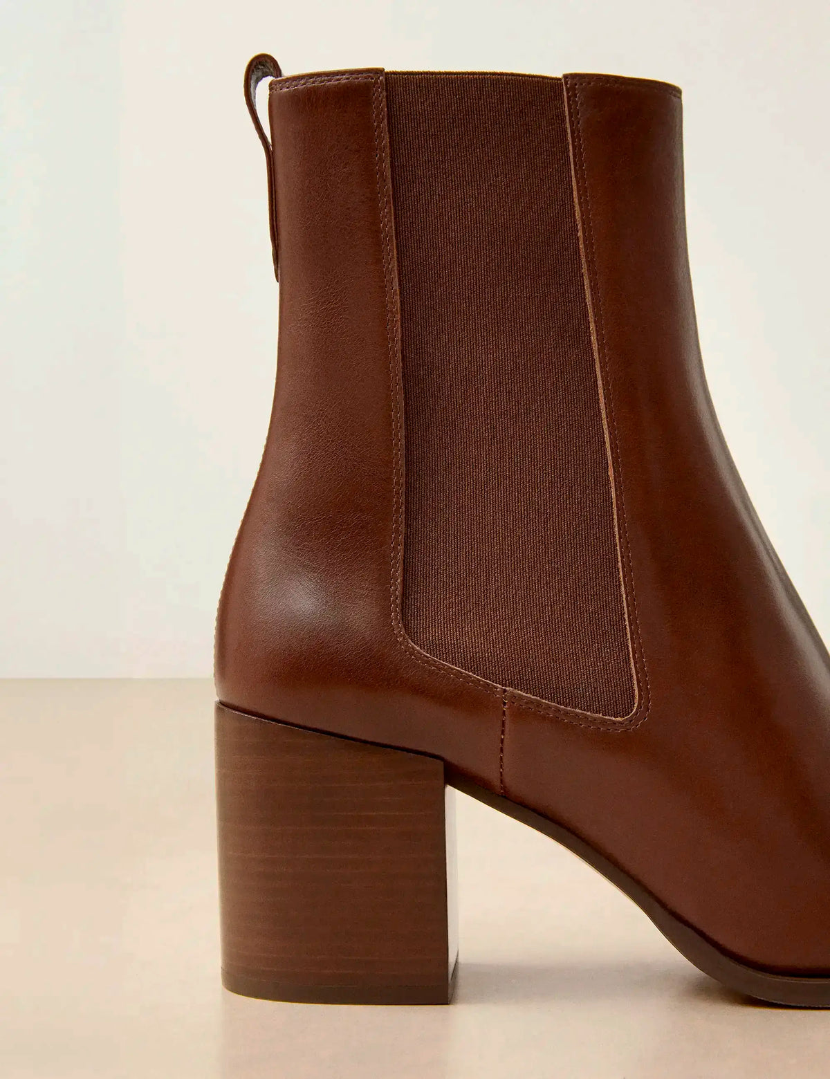 Bottines À Talons Cuir Cognac - Numéro 663 - Rivecour