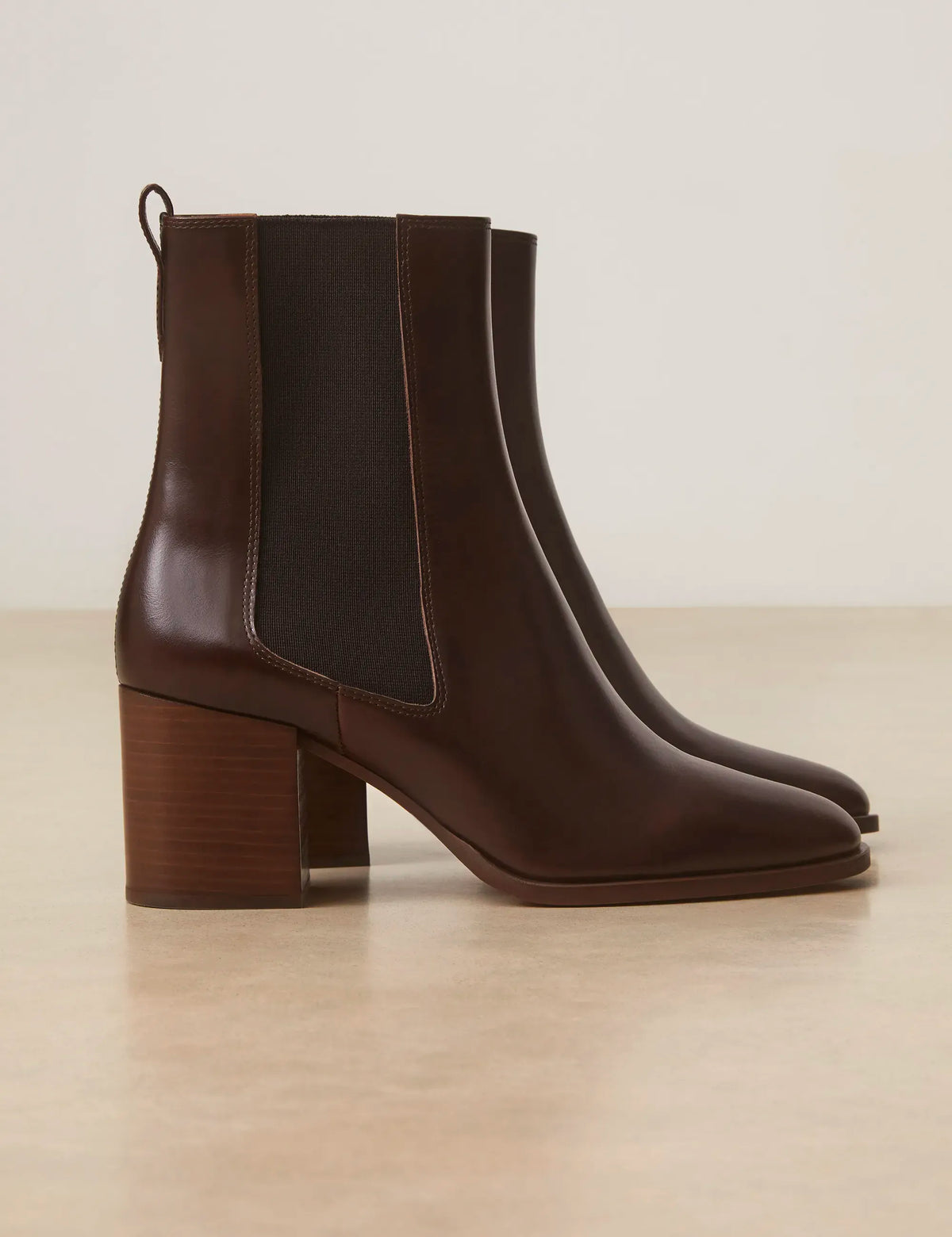 Bottines À Talons Cuir Marron Chocolat - Numéro 663 - Rivecour