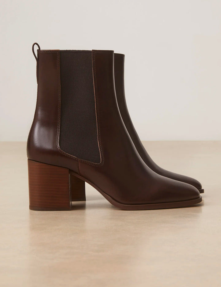 Bottines À Talons Cuir Marron Chocolat - Numéro 663 - Rivecour