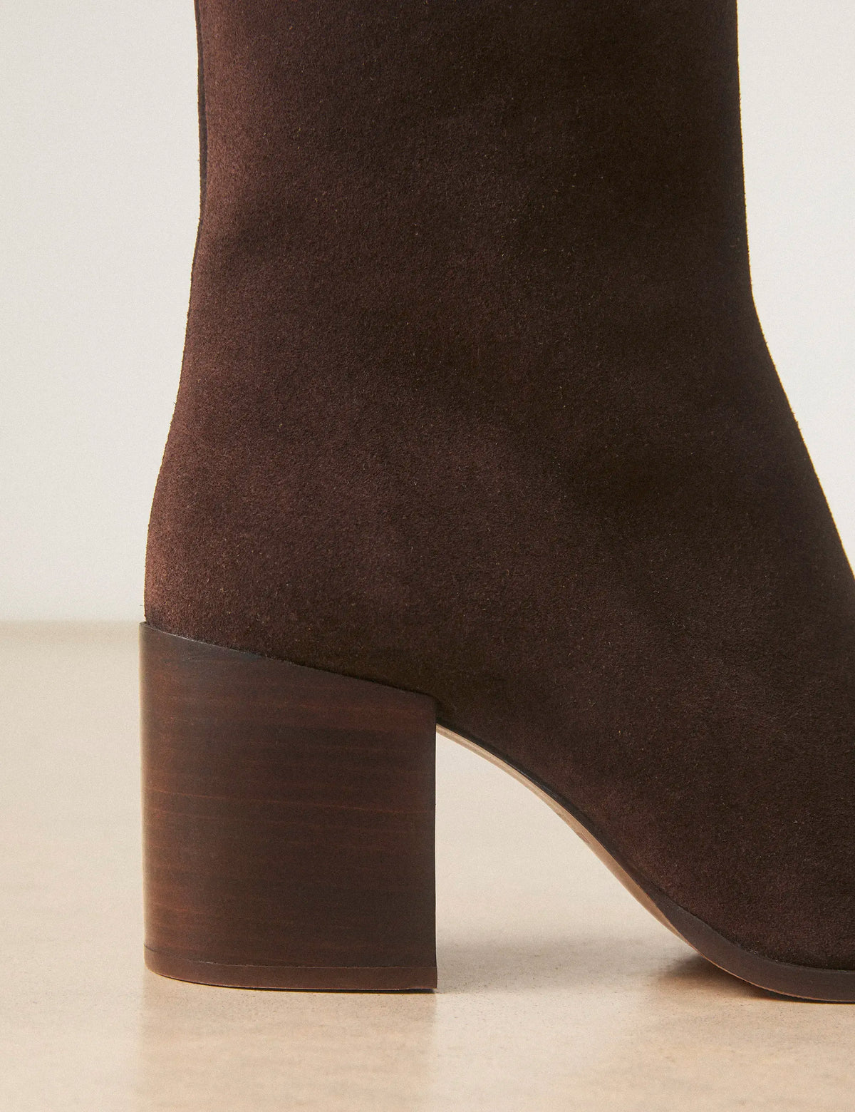 Bottines À Talons Suède Marron Chocolat - Numéro 670 - Rivecour
