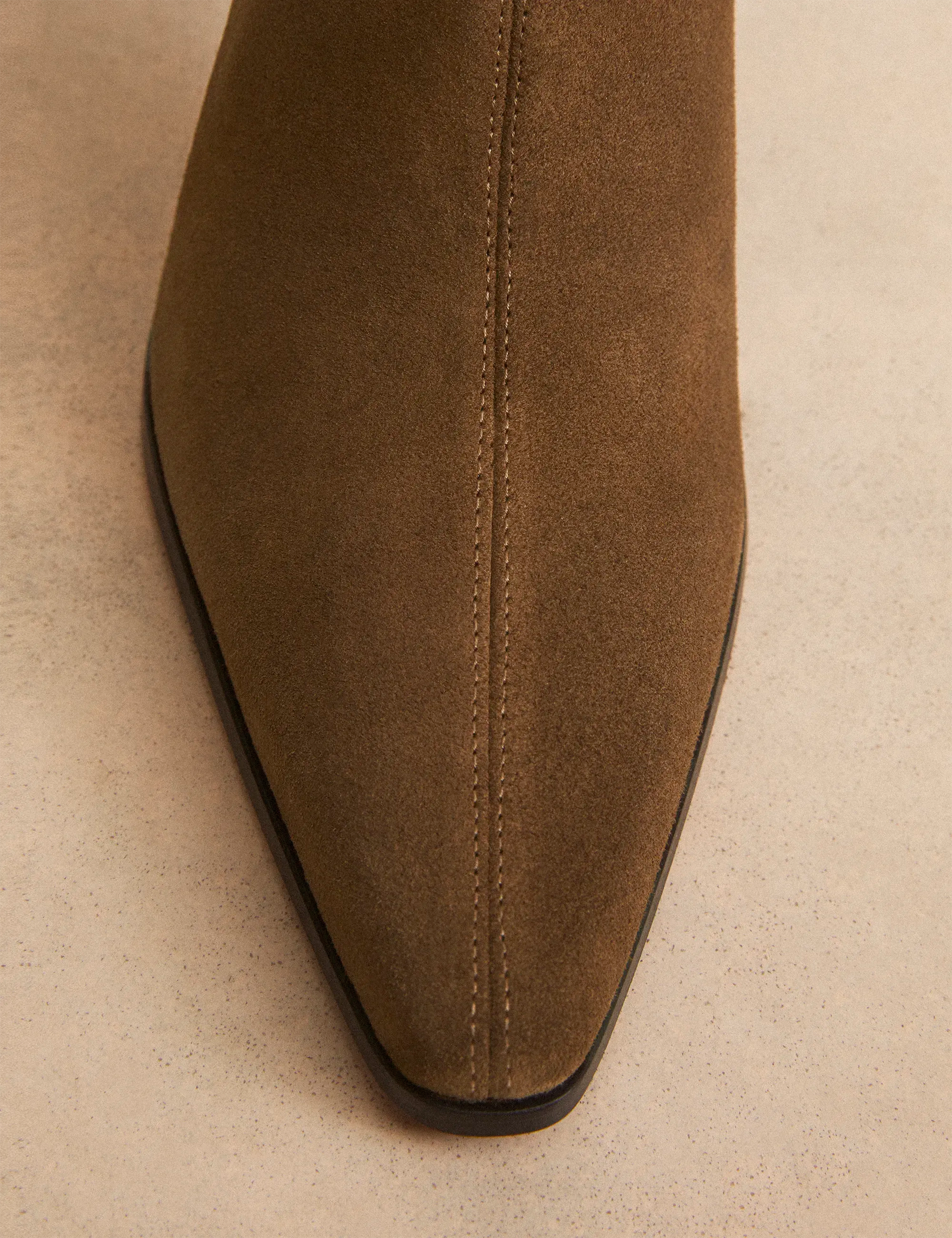 Bottines À Talons Suède Brun - Numéro 713 - Rivecour