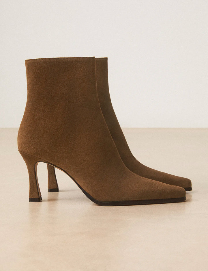 Bottines À Talons Suède Brun - Numéro 713 - Rivecour