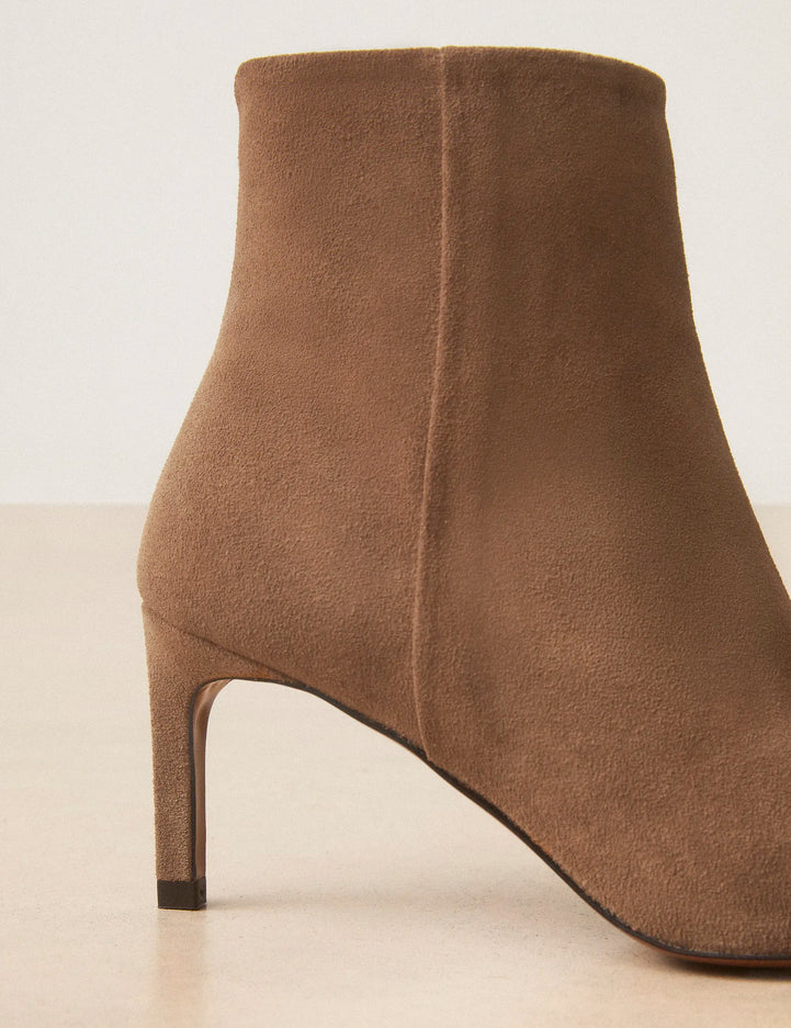 Bottines À Talons Suède Taupe - Numéro 720 - Rivecour