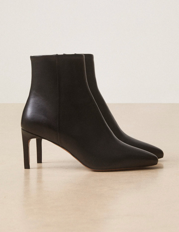 Bottines À Talons Cuir Nappa Noir - Numéro 720 - Rivecour