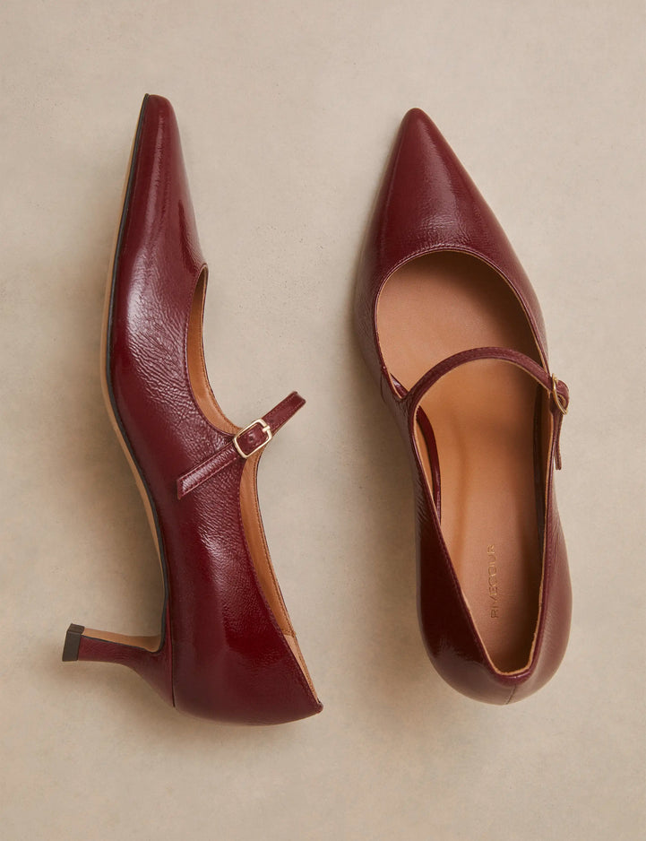 Escarpins Cuir Vernis Bordeaux - Numéro 722 - Rivecour
