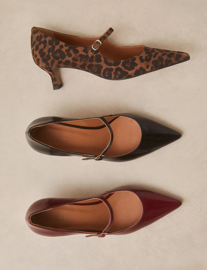 Escarpins Cuir Vernis Bordeaux - Numéro 722 - Rivecour
