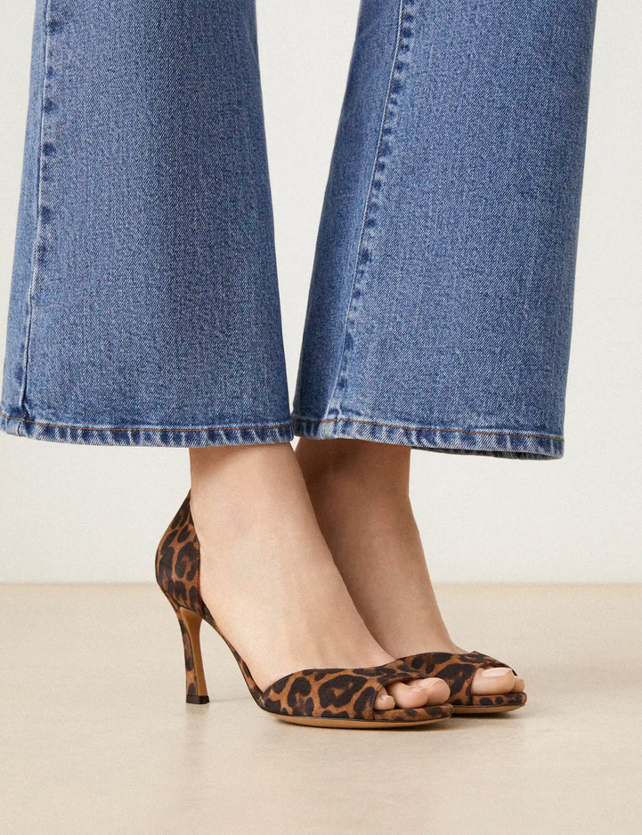 Sandales À Talons Cuir Imprimé Léopard - Numéro 796 - Rivecour