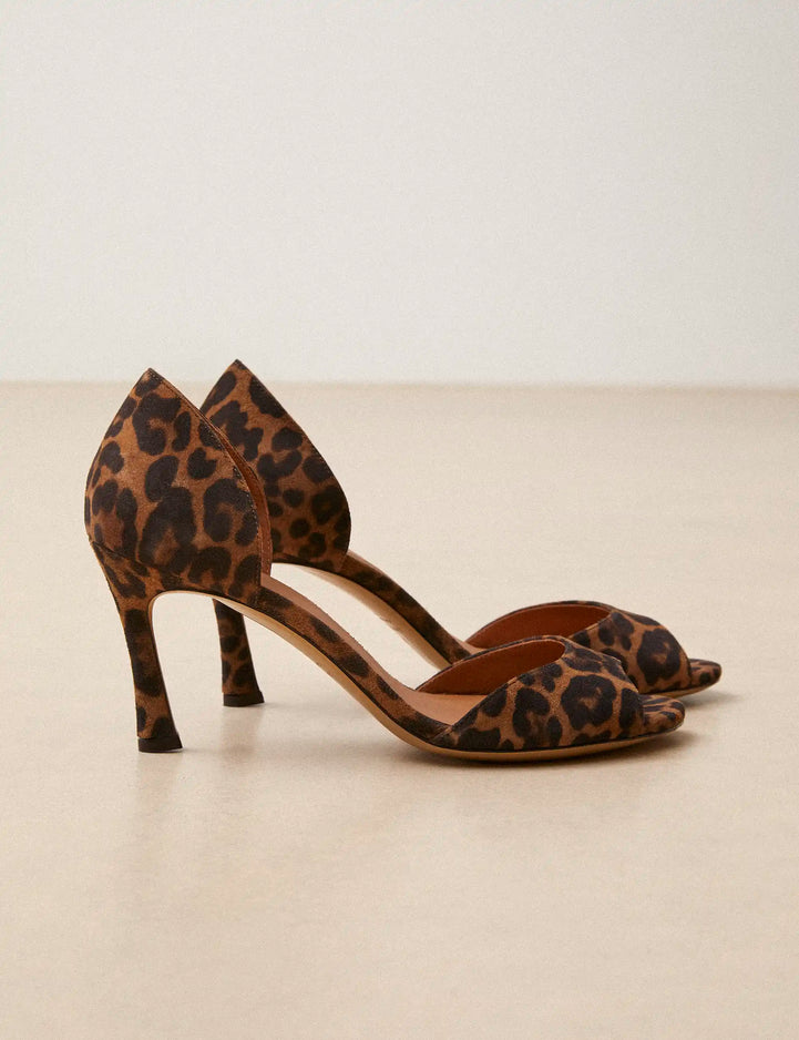Sandales À Talons Cuir Imprimé Léopard - Numéro 796 - Rivecour