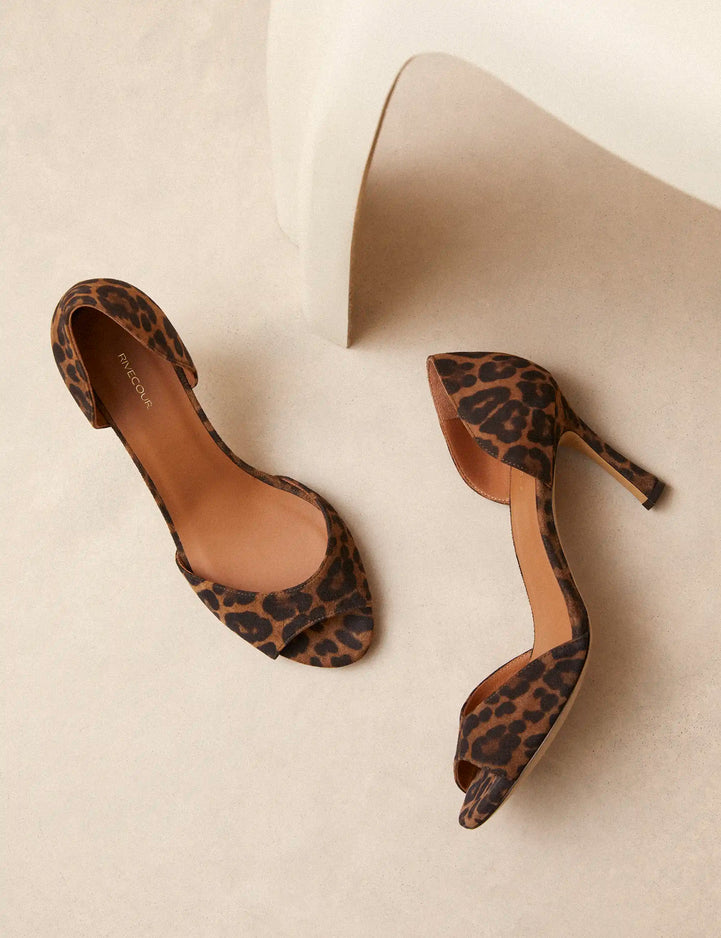 Sandales À Talons Cuir Imprimé Léopard - Numéro 796 - Rivecour