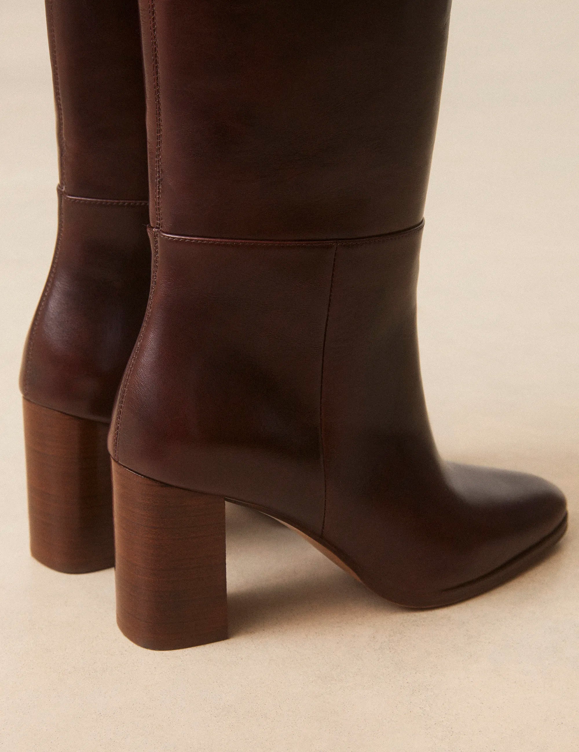 Bottes Cuir Marron Chocolat - Numéro 832 - Rivecour