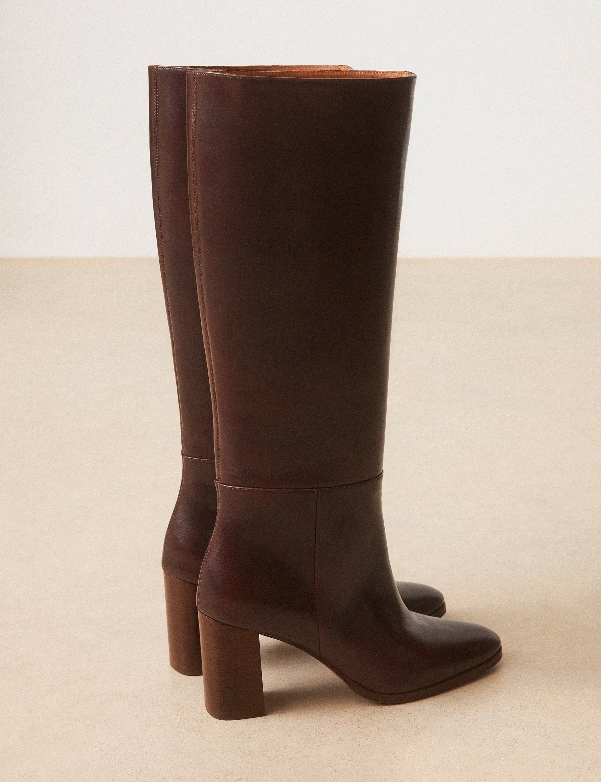 Bottes Cuir Marron Chocolat - Numéro 832 - Rivecour