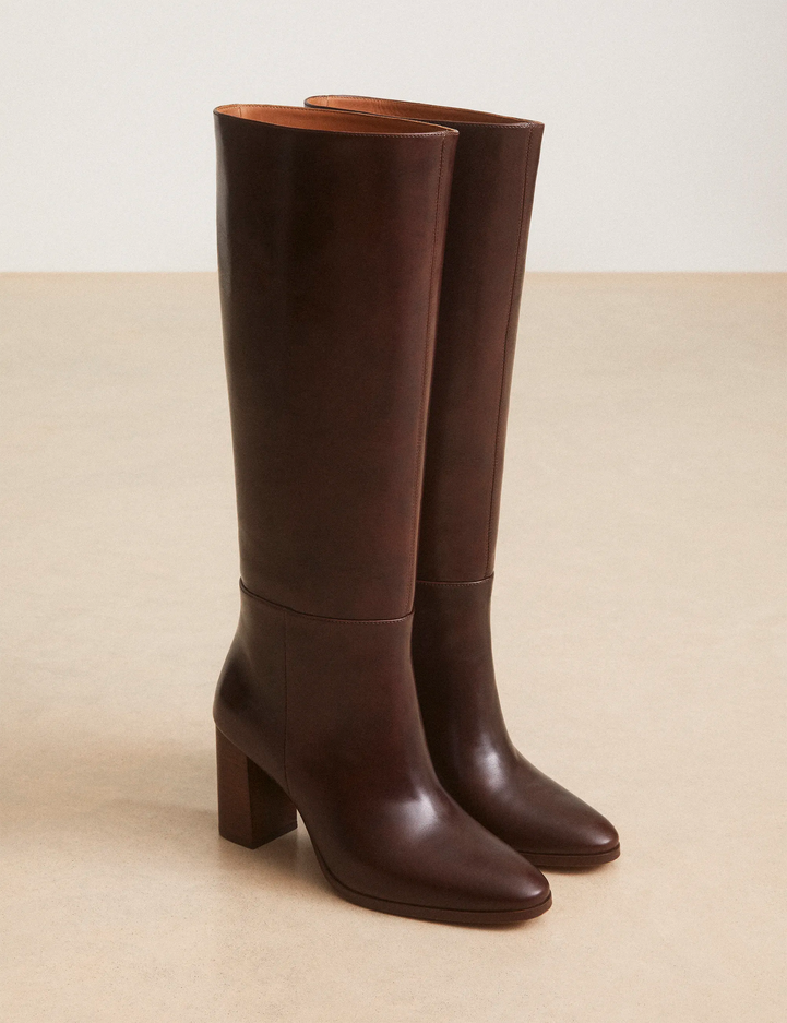 Bottes Cuir Marron Chocolat - Numéro 832 - Rivecour