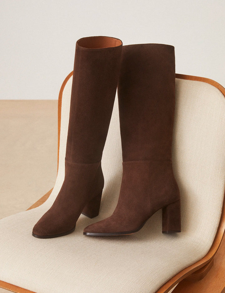 Bottes Suède Marron Chocolat - Numéro 832 - Rivecour