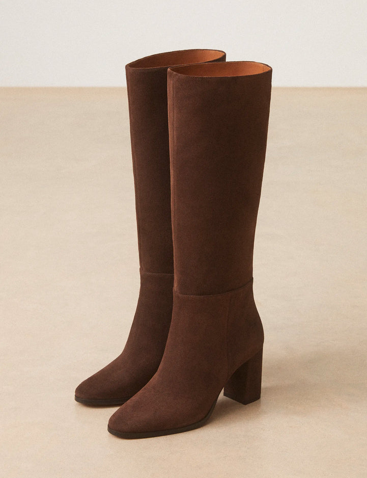 Bottes Suède Marron Chocolat - Numéro 832 - Rivecour