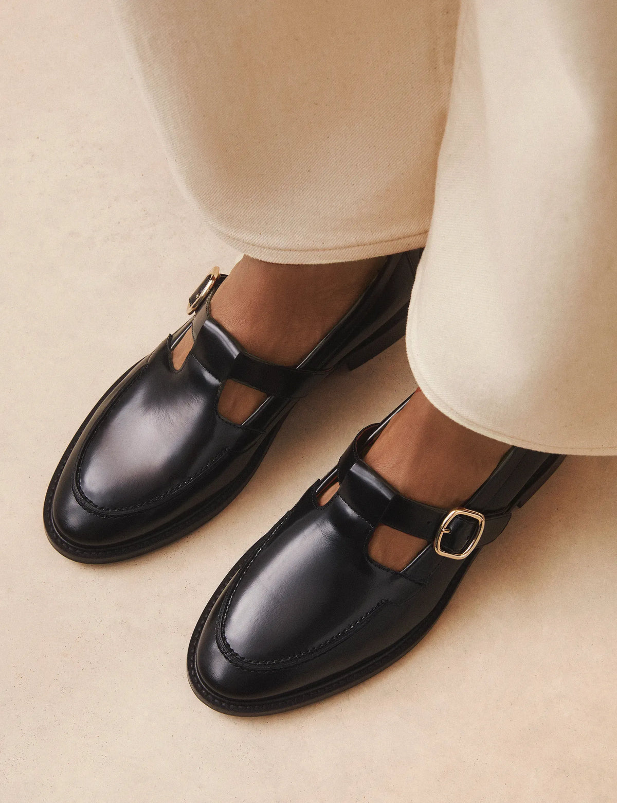 Mocassins Cuir Poli Noir - Numéro 84 - Rivecour