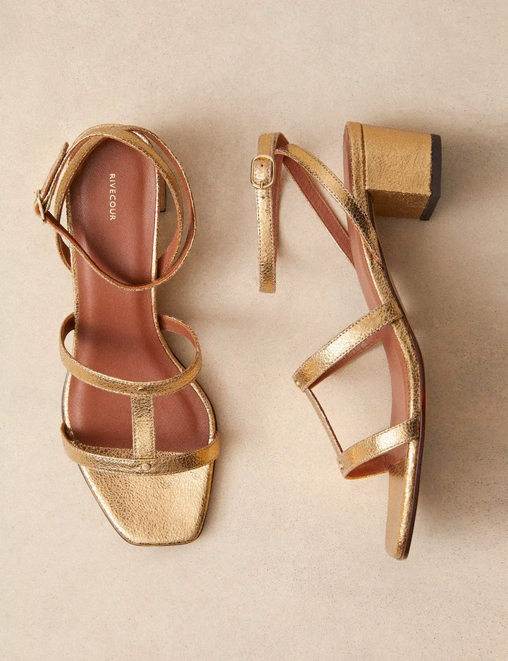 Sandals à Talons Dorées - Numéro 902 - Rivecour