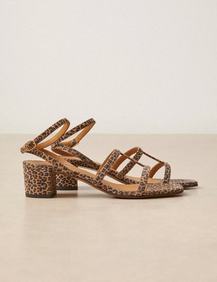 Sandales à talons Cuir Imprimé Léopard - Numéro 902 - Rivecour