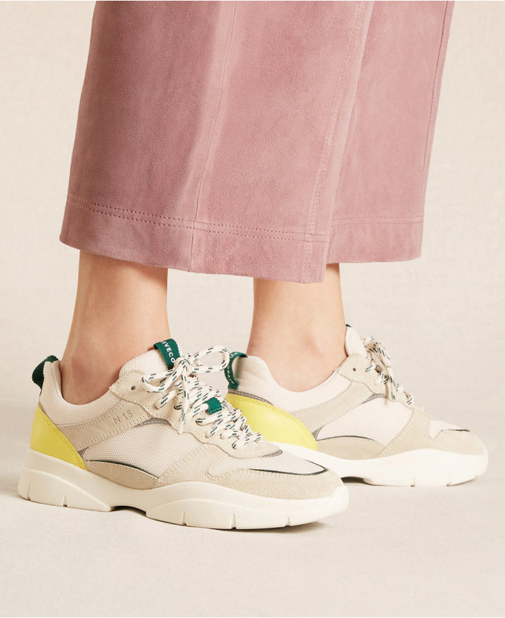 Sneakers n°15 White/Jaune/Green